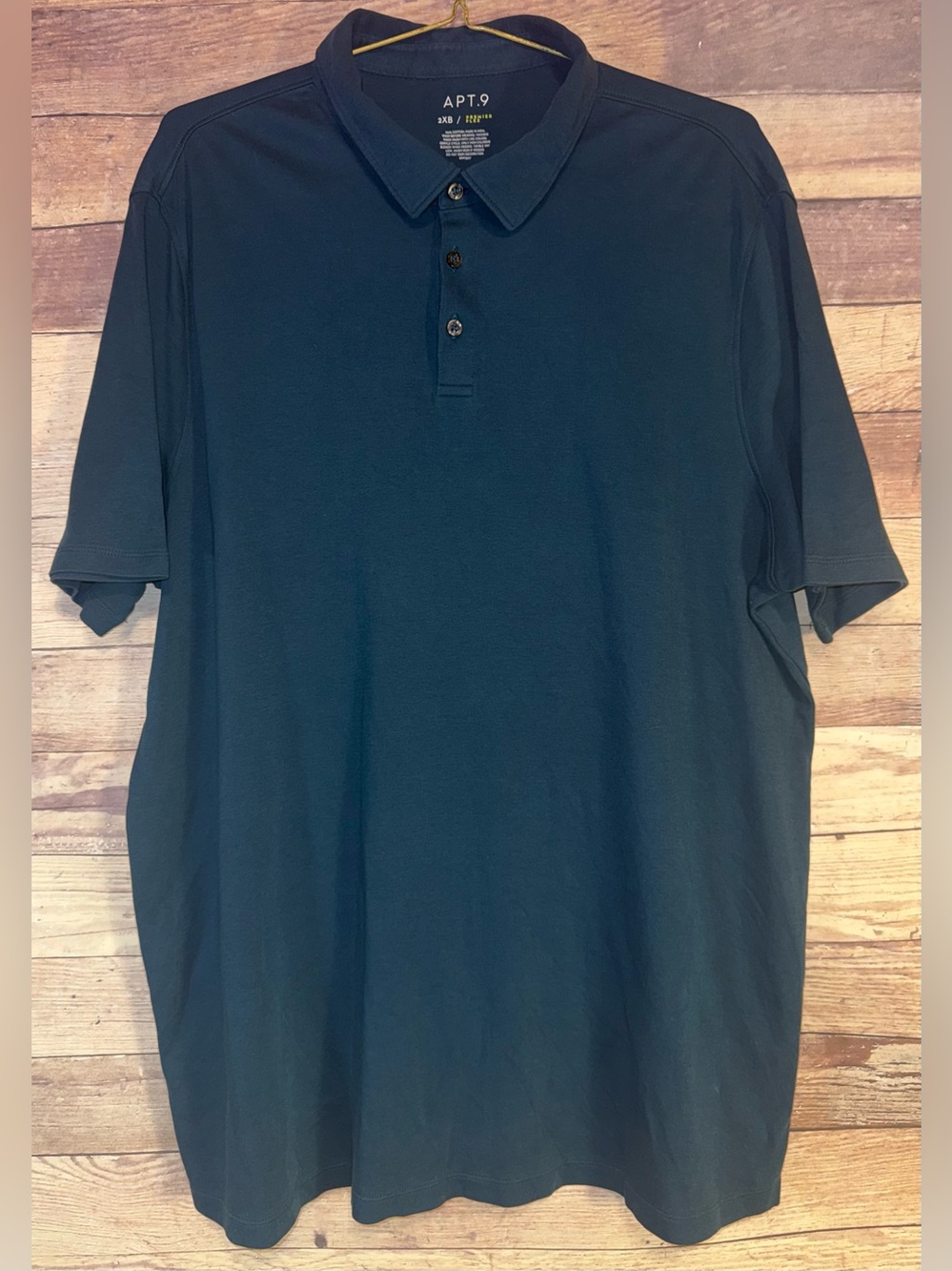 Apt. 9 Men's Premier Flex Polo Teal Blue Polo Shirt